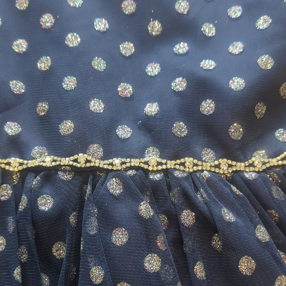 Dress Girls Special Occasions By Rare Editions Size 6 Sparkle & Polka dots Fancy - Picture 3 of 11